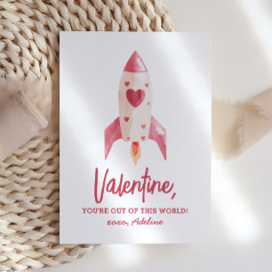 Du är ute från World Space Kids Valentines day Anteckningskort