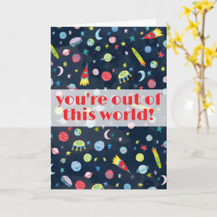 Du är ute ur World Watercolor Rymden Kort