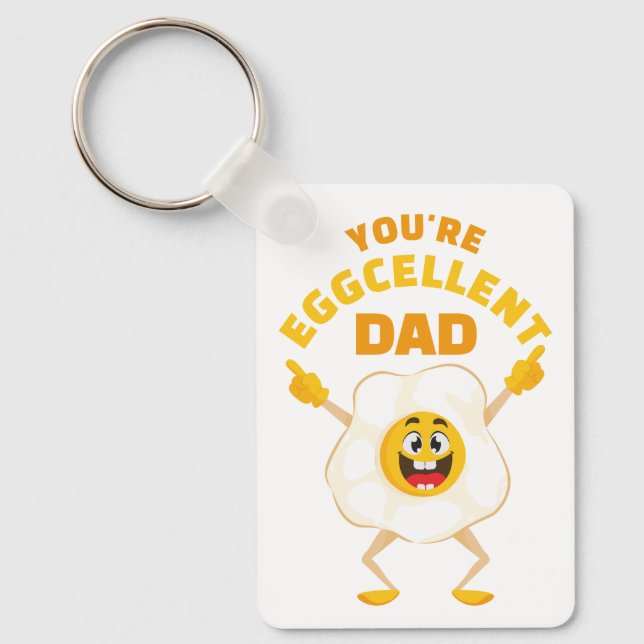Du är utmärkande fågelägg i Pappa Fars dag Nyckelring (Framsida)