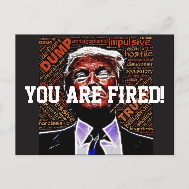 "Du är uttorkad" & Onda Trump Ansikte Vykort (Framsida)