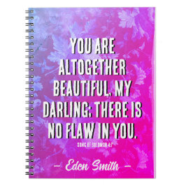 Du är vacker - Anpassningsbar Journal bibelverse Anteckningsbok