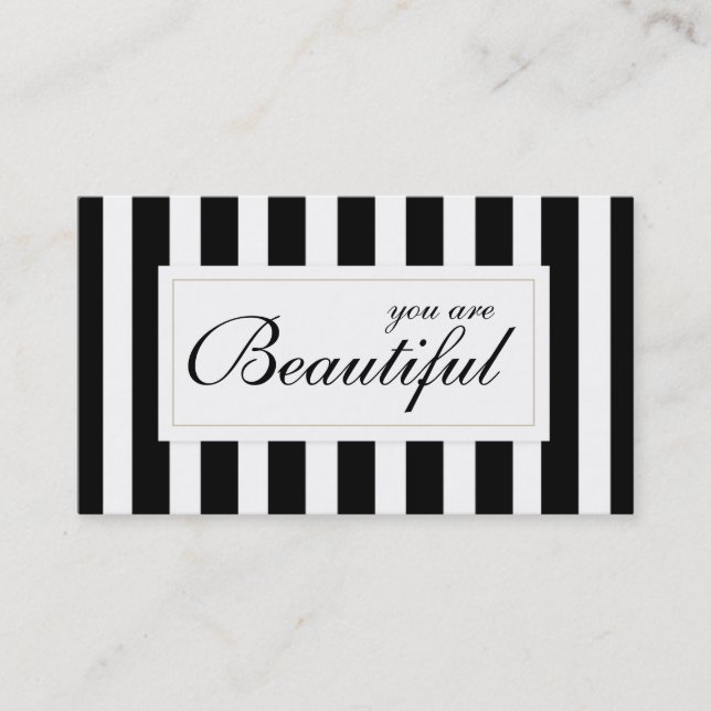 Du är vacker makeup Artist Affärskort Visitkort (Framsida)