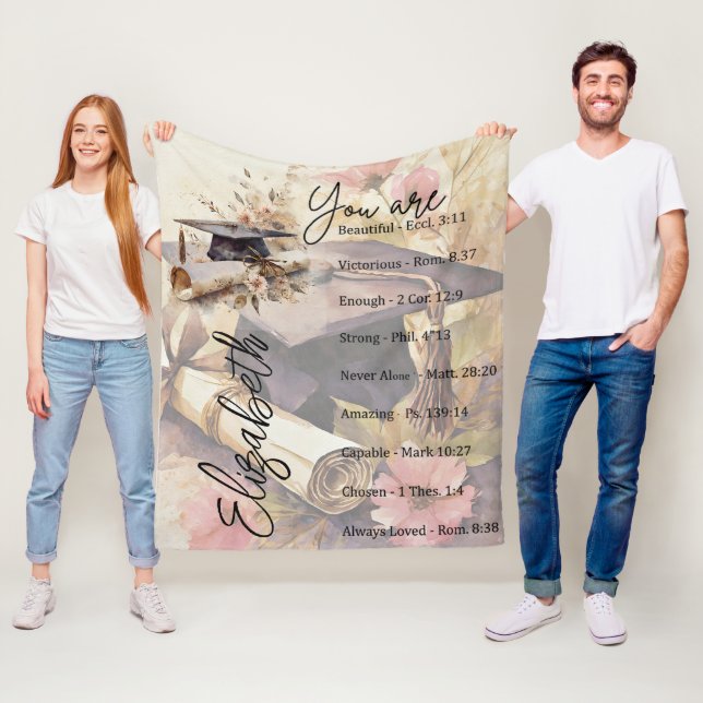 Du är vacker personlig i studenten fleecefilt (På plats)