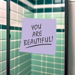 Du är vacker positiv post-it block
