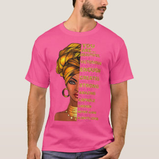 Du är vacker, svart kvinna Melanin Queen Black  T Shirt
