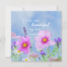Du är vackra Bible Verse Vild Flowers