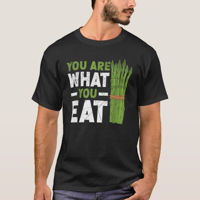 Du är vad du äter Asparagus VVegetaria T Shirt (Framsida)