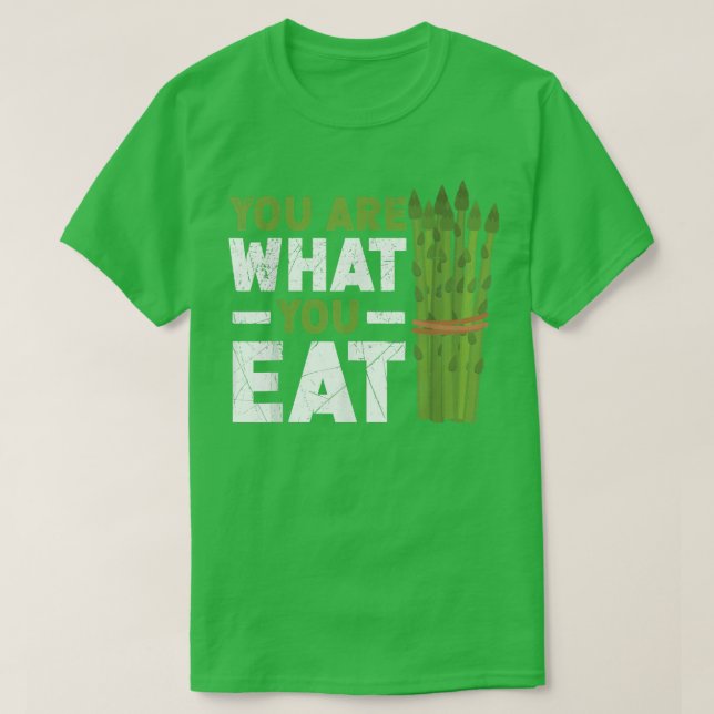 Du är vad du äter Asparagus VVegetaria T Shirt (Design framsida)