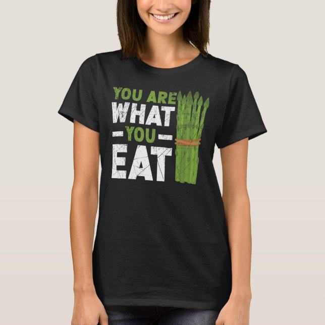 Du är vad du äter Asparagus VVegetaria T Shirt (Framsida)