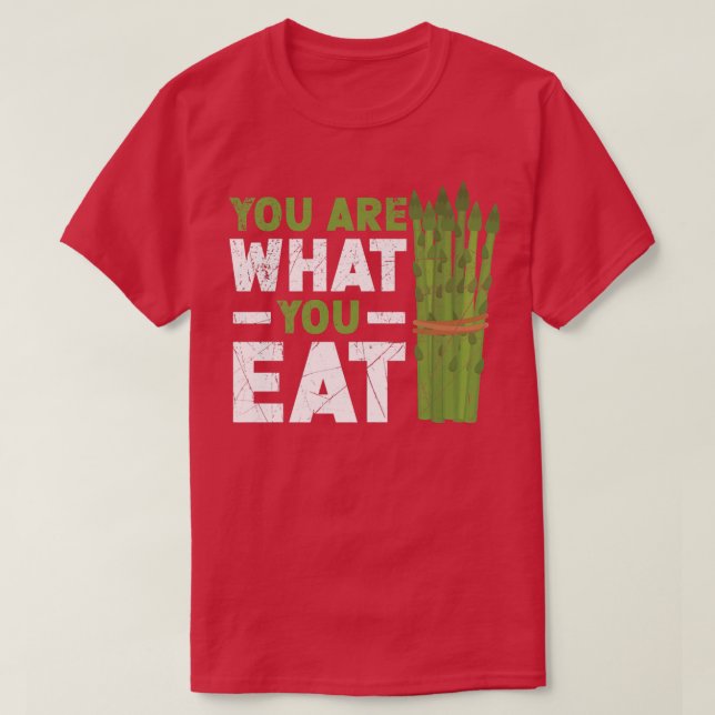Du är vad du äter Asparagus VVegetaria T Shirt (Design framsida)