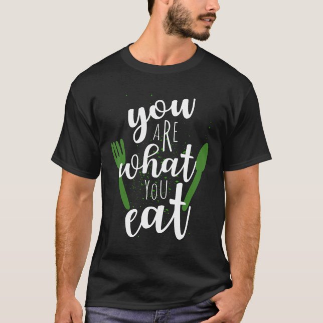 Du är vad du äter för Vegans Pescetarian Vegeta T Shirt (Framsida)