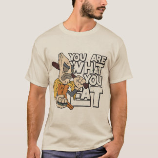 Du Är Vad Du Äter Rolig Humor Tecknad Design T Shirt