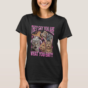 Du Är Vad Du Äter Rolig Lesbisk Katt Meme Bootleg T Shirt