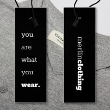 Du är vad du har på dig - Logotyp Kläder Hang Tag