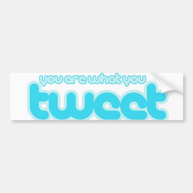 Du är vad du tweetar bildekal (Framsidan)