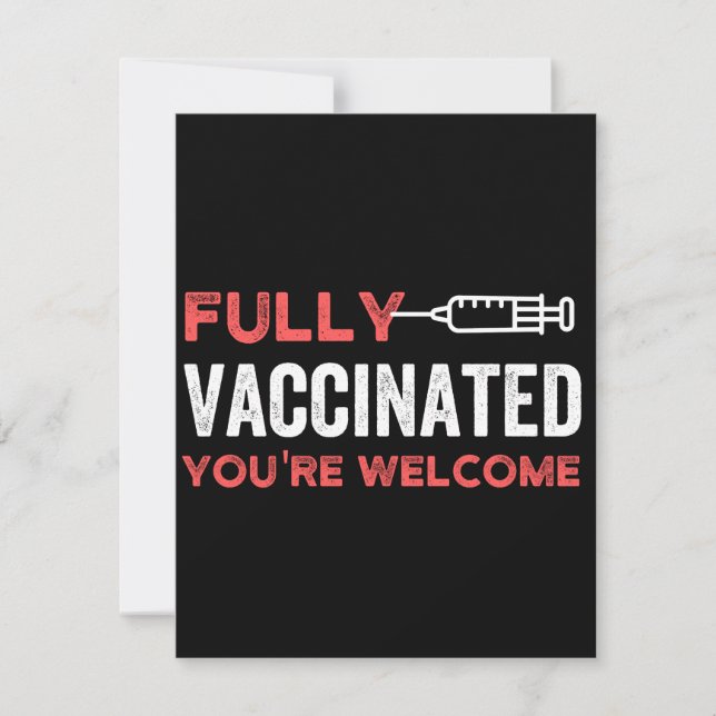 DU ÄR VÄLKOMMEN FULLT VACCINERAD SPARA DATUMET (Framsida)