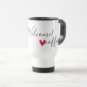 Du är välkommen - kärlek kaffe resemugg