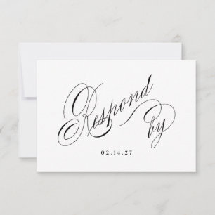 Du är välkommen till vårt bröllop Svarskort OSA Kort