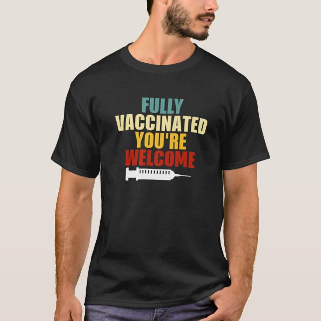 Du är välkommen vaccinationsoffert t shirt (Framsida)