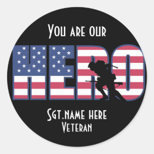 Du är vår Hero - Sticker Runt Klistermärke