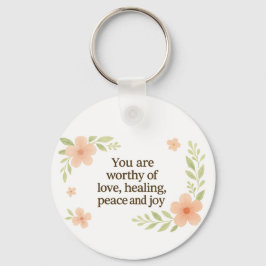 "Du är värd"-bekräftelsenyckelkedja Nyckelring