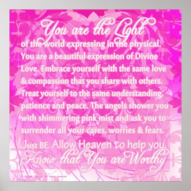 Du är värd inspiration från Divine Poster (Framsidan)