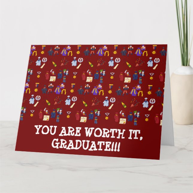 DU ÄR VÄRD MED DET STUDENT!! KORT (Framsida)