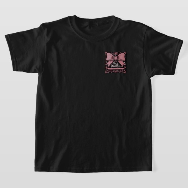 Du är värd, Proverbs, Black T-Shirts Girls (Laydown)