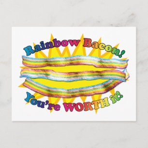 DU ÄR VÄRD REGNBÅGEBACONEN VYKORT