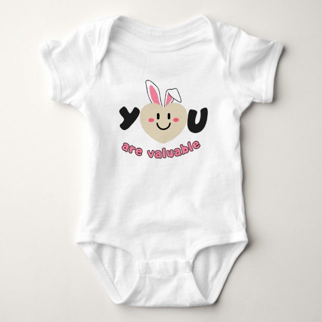 Du är värdefull motivation - Cute Heart T Shirt (Framsida)