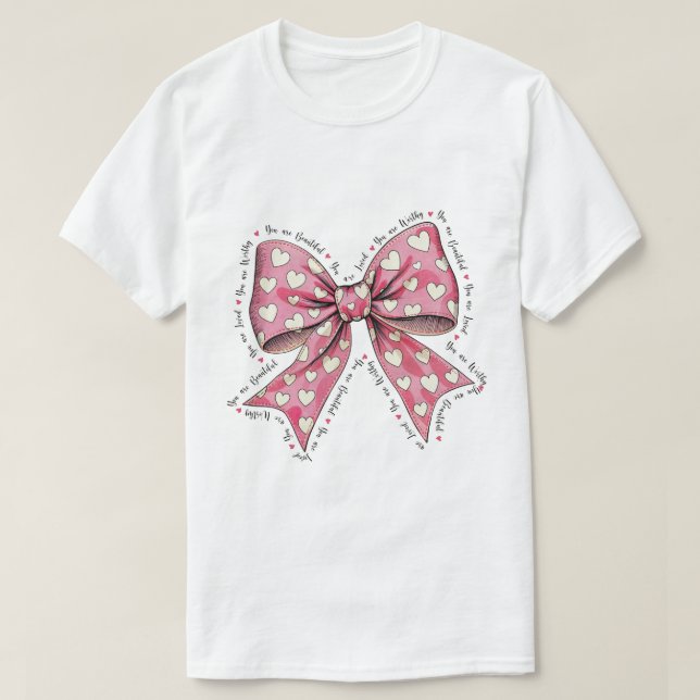 Du är värdig din vackra t shirt (Design framsida)