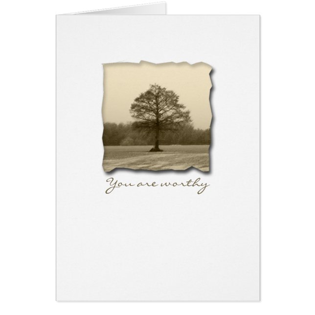 Du är värdig hälsningskort (Framsidan)