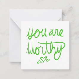 Du är värdig Valentine Anteckningskort