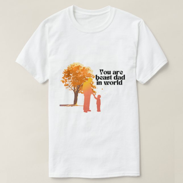 Du är världens bästa Pappa - Heartfilt Typo T Shirt (Design framsida)