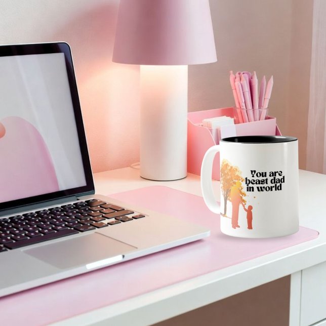 Du är världens bästa Pappa. Två-Tonad Mugg (Skapare uppladdad)