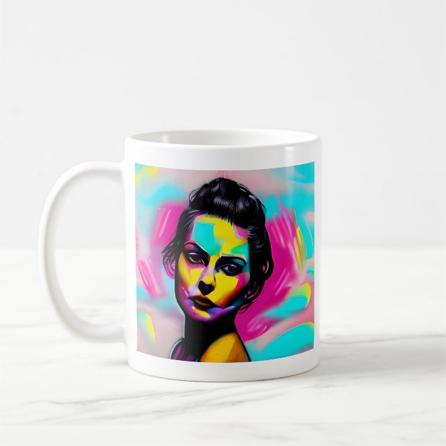 Du är verkligen tillräckligt Bra | Artsy Dam Kaffemugg (Vänster)