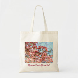 Du är verkligen vacker! Tote bag-gåvor Dogwoods Tygkasse