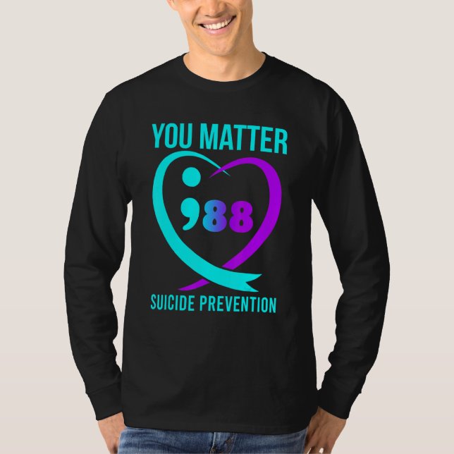 Du är viktig 988 Medvetenhet om förebyggande av sj T Shirt (Framsida)