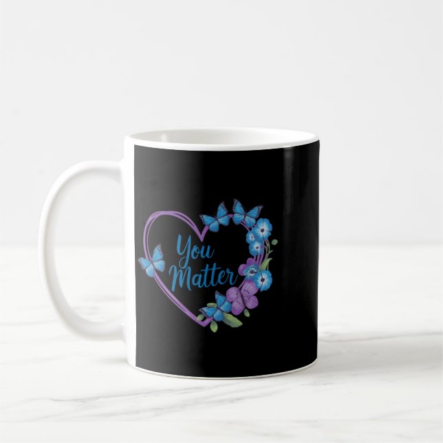 Du är viktig förebyggande design för hjärtan kaffemugg (Vänster)