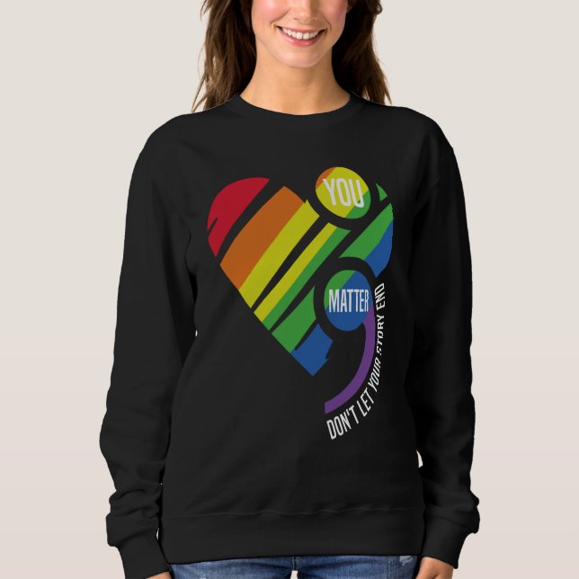 Du är viktig Semikolon Låt inte din berättelse slu T Shirt (Framsida)