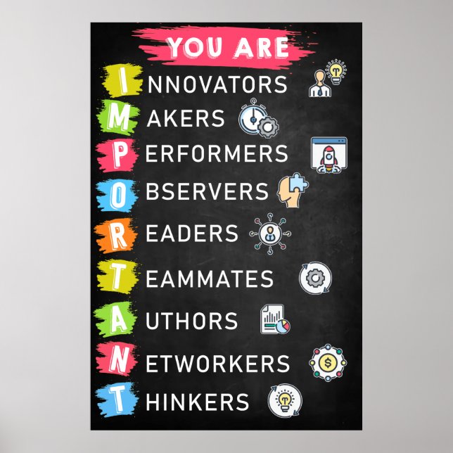 Du är viktig som klassrumsPoster Poster (Framsidan)