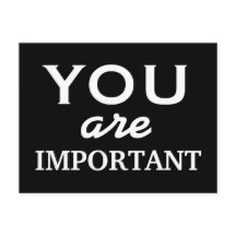 Du är viktig - vykort för motivation