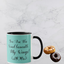 Du är Vinden under min Vingar Mugg Teal & Black