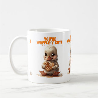 Du är Waffle-y Cute Kawaii Duckling Kaffemugg