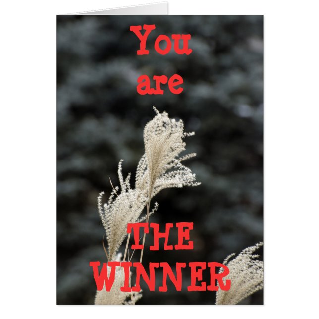 Du är WINNER Hälsningskort (Framsidan)