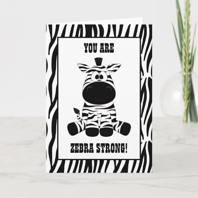 Du är Zebra Starong Encouragement Kort (Framsida)