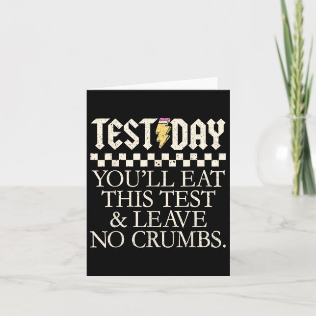 Du äter det här testet och Lämnar ingen Crumbs tes Kort (Framsida)