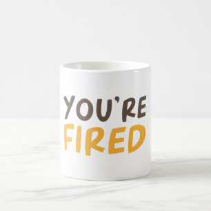 Du avfyras kaffemugg