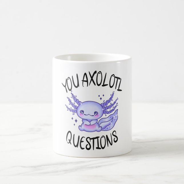 Du axolotfrågor kaffemugg (Center)