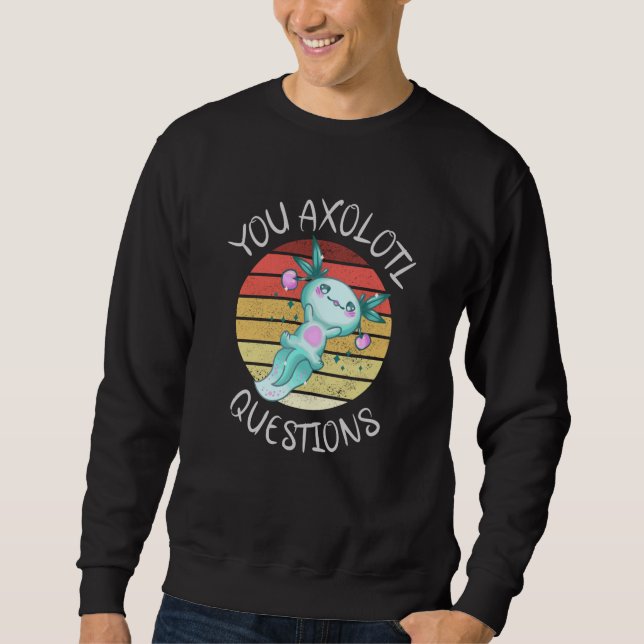 Du axolotfrågor lång ärmad tröja (Framsida)